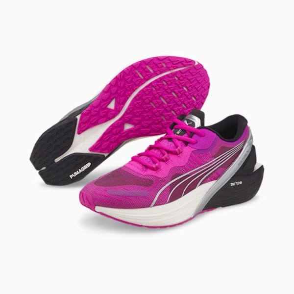 Adidasi Alergare Puma Run XX Nitro WNS Dama Violet Inchis Metal Argintii Negrii | PM920QIT