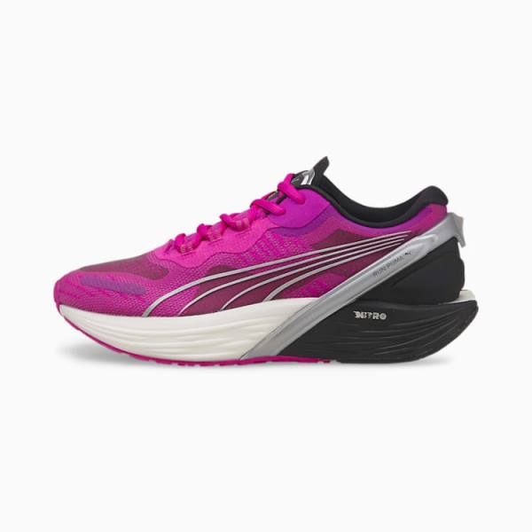 Adidasi Alergare Puma Run XX Nitro WNS Dama Violet Inchis Metal Argintii Negrii | PM920QIT