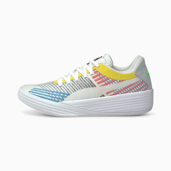 Adidasi Baschet Puma Clyde All-Pro Dama Albi Albastri | PM037CED