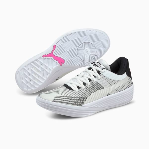 Adidasi Baschet Puma Clyde All-Pro Dama Albi Negrii | PM241BNK