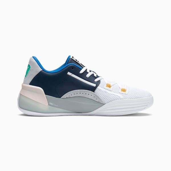 Adidasi Baschet Puma Clyde Hardwood Retro Barbati Bleumarin Roz | PM647QYA