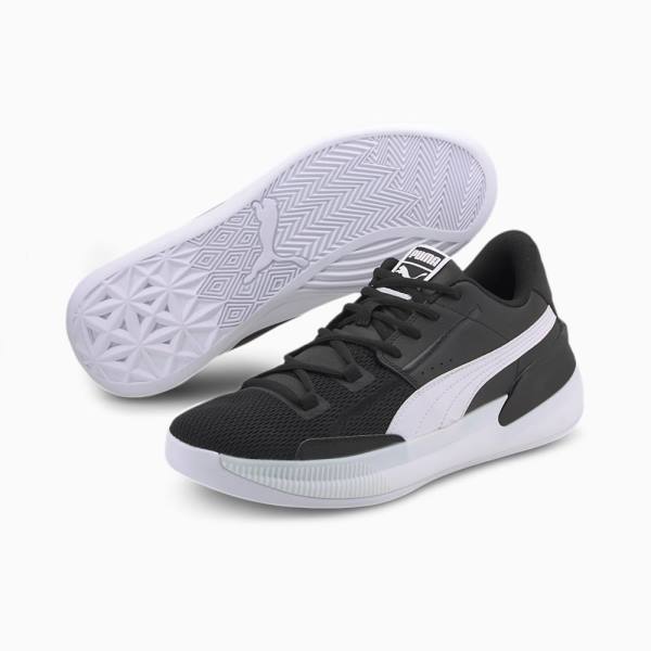 Adidasi Baschet Puma Clyde Hardwood Team Barbati Negrii Albi | PM127MLG