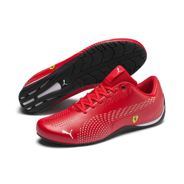 Adidasi Moto Puma Ferrari Drift Cat 5 Ultra II Dama Rosii Albi | PM419GOA