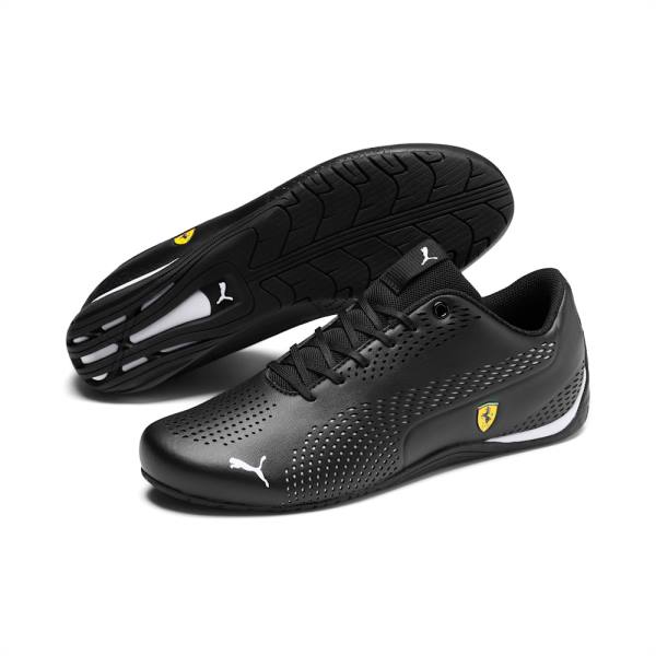 Adidasi Moto Puma Ferrari Drift Cat 5 Ultra II Dama Negrii Albi | PM965NYJ