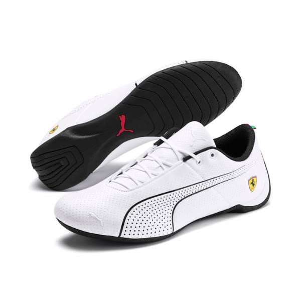 Adidasi Moto Puma Ferrari Future Cat Ultra Barbati Albi Negrii | PM706UCJ