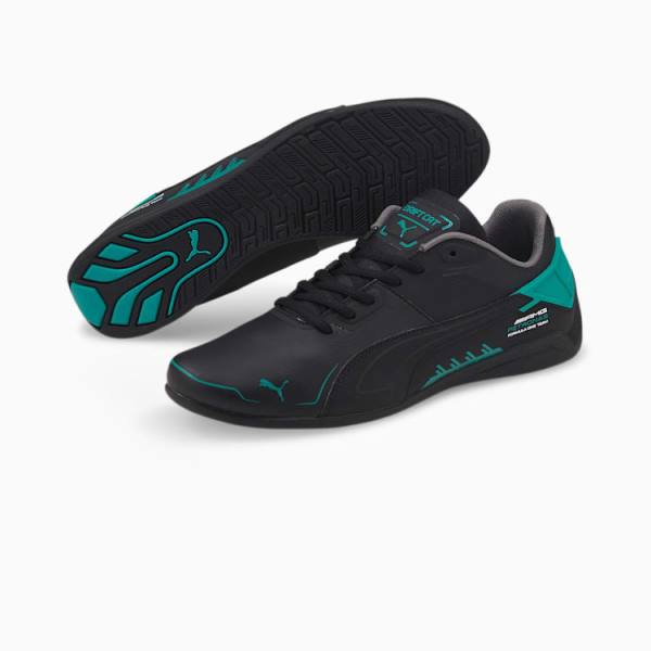 Adidasi Moto Puma Mercedes F1 Drift Cat Delta Barbati Negrii Verzi | PM930PNT