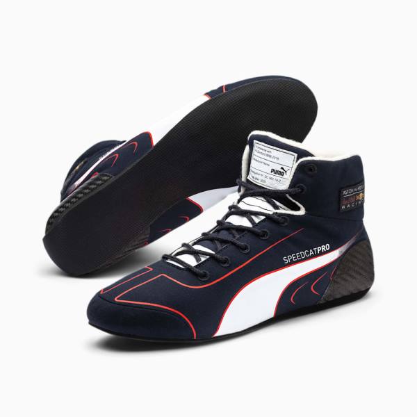 Adidasi Moto Puma Red Bull Racing SpeedCat Pro Alexander Albon Barbati Albastri Albi Rosii | PM019ELH