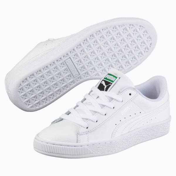 Adidași Puma Basket Classic LFS Fete Albi | PM472TIY