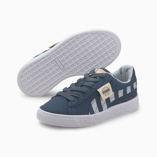 Adidași Puma Basket Panza T4C Baieti Albastri Gri | PM436FLX