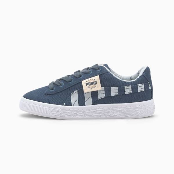 Adidași Puma Basket Panza T4C Baieti Albastri Gri | PM436FLX