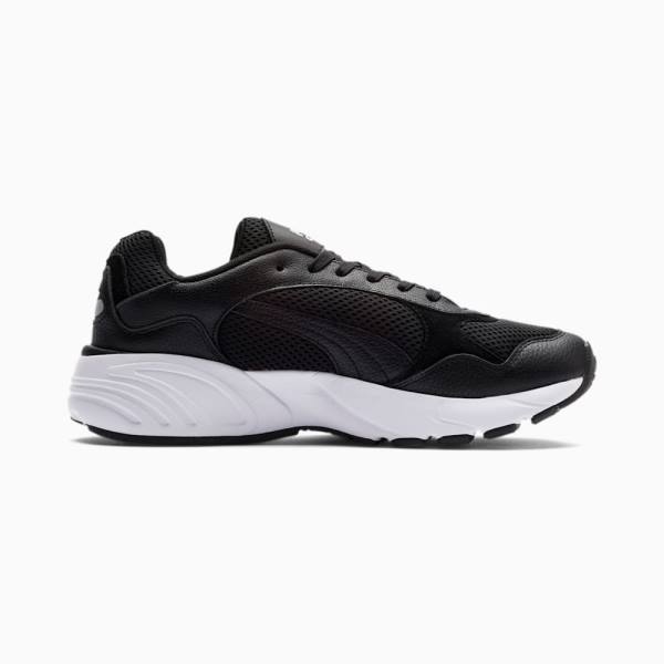 Adidași Puma CELL Viper Piele Dama Negrii Albi Argintii | PM407YAD