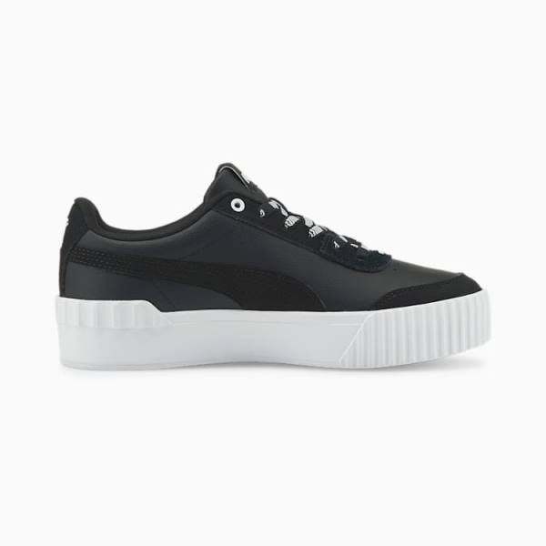 Adidași Puma Carina Lift Logomania Dama Negrii Albi | PM652BQC