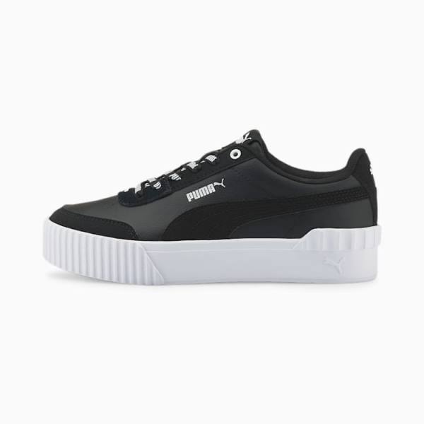 Adidași Puma Carina Lift Logomania Dama Negrii Albi | PM652BQC