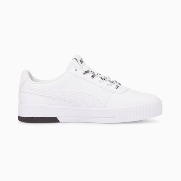 Adidași Puma Carina Logomania Dama Albi Negrii | PM923ZLM