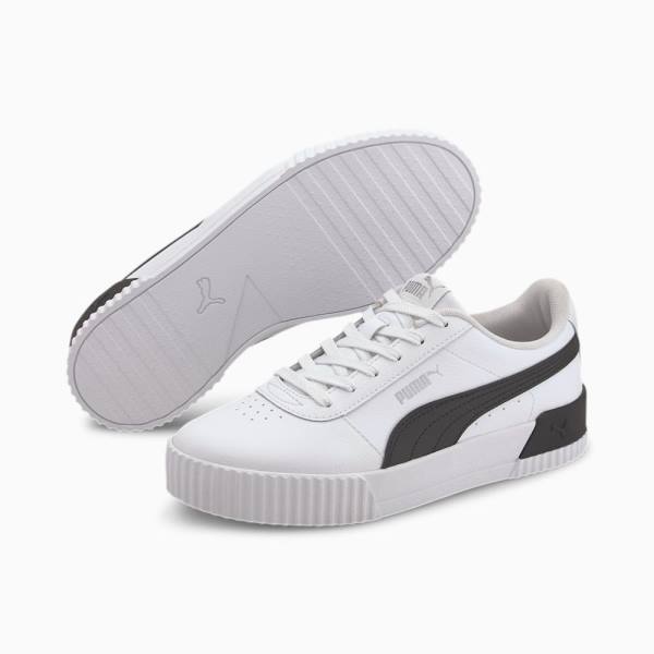 Adidași Puma Carina Piele Dama Albi Negrii | PM957KPU