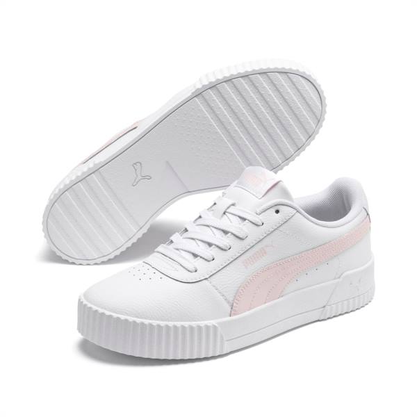 Adidași Puma Carina Piele Dama Albi Roz | PM568OHP