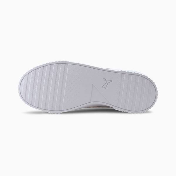 Adidași Puma Carina Piele Dama Albi Roz | PM568OHP