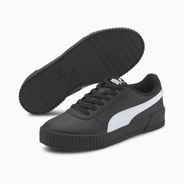 Adidași Puma Carina Piele Dama Negrii Albi | PM094AJT