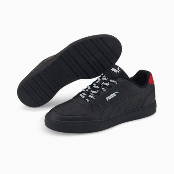 Adidași Puma Caven Logomania Dama Negrii Albi Rosii | PM698QXM