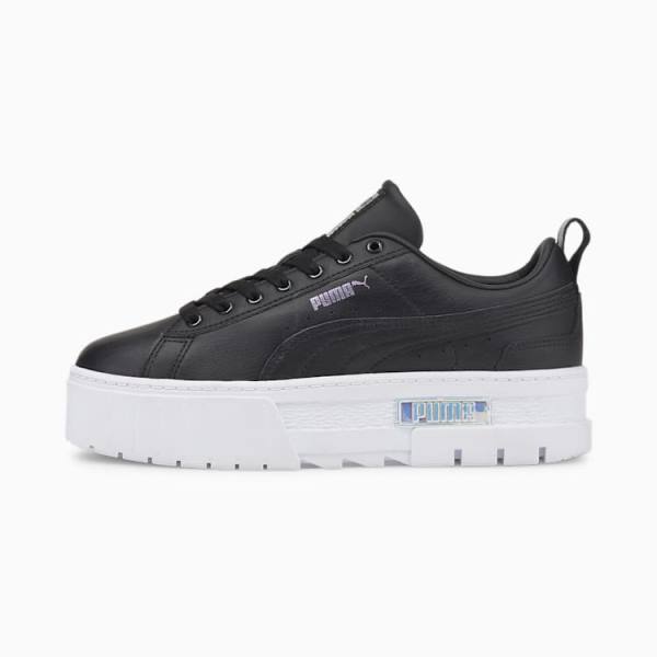 Adidași Puma Mayze Piele Iridescent Dama Negrii Albi | PM216SIG