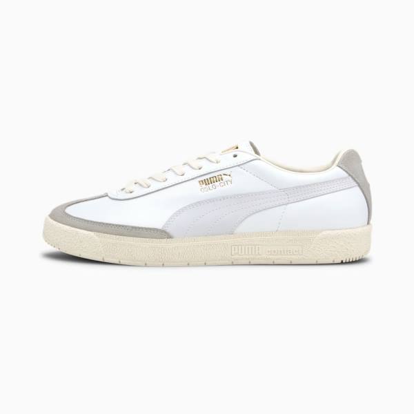 Adidași Puma Oslo-City Luxe Barbati Albi Gri | PM854YSU