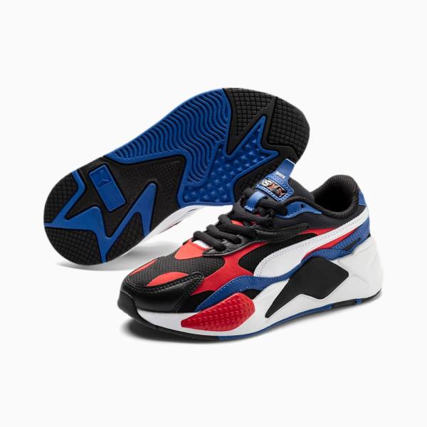 Adidași Puma RS-X3 Bright L Youth Baieti Negrii Rosii Albastri | PM089UYP