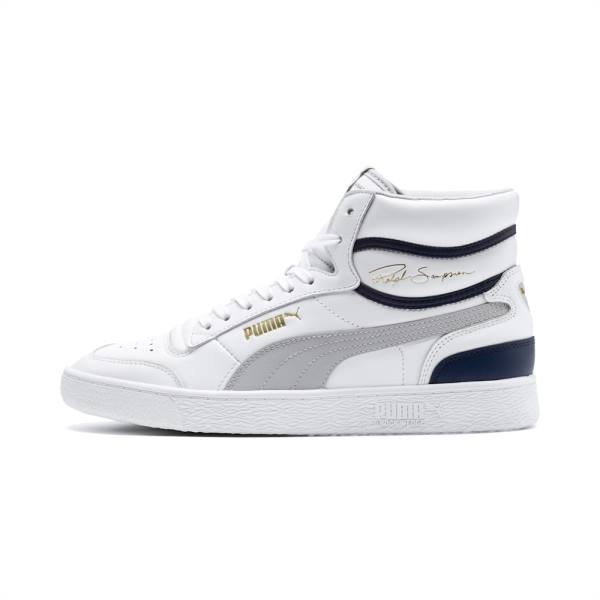 Adidași Puma Ralph Sampson Mid-High Dama Albi Gri | PM801HAG