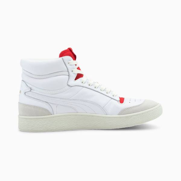 Adidași Puma Ralph Sampson Mid-High Dassler Legacy Dama Albi Rosii Gri | PM673CUS