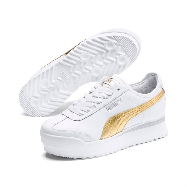 Adidași Puma Roma Amor Metal Dama Albi Aurii | PM715GNW