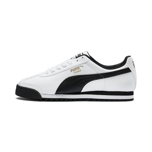 Adidași Puma Roma Basic Barbati Albi Negrii | PM862PHW