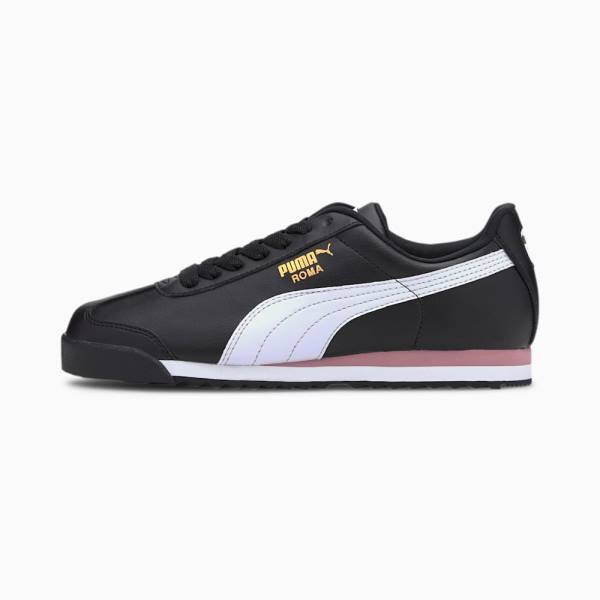 Adidași Puma Roma Basic+ Barbati Negrii Albi Negrii | PM629FPX