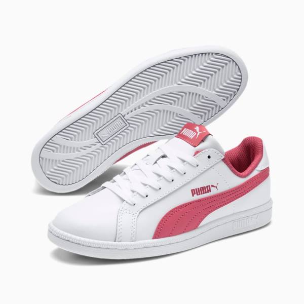 Adidași Puma Smash Jr. Baieti Albi Roz | PM295FXL