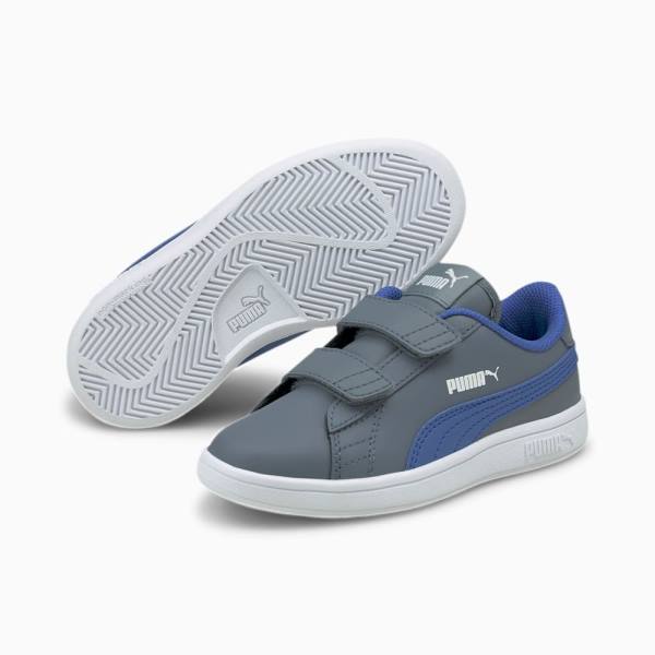 Adidași Puma Smash v2 Piele Baieti Gri Albastri | PM371NAB