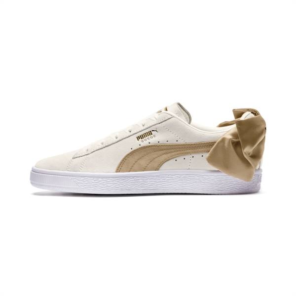 Adidași Puma Suede Bow Varsity Dama Bej Aurii | PM812LCK