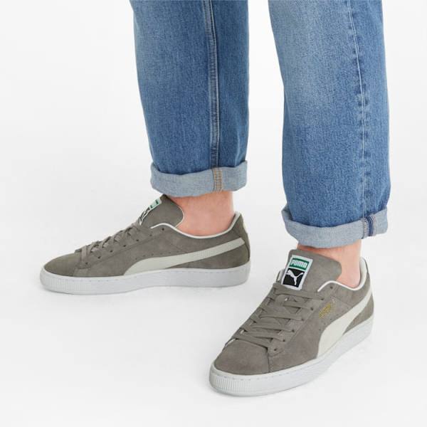 Adidași Puma Suede Classic XXI Dama Gri Albi | PM025GIS