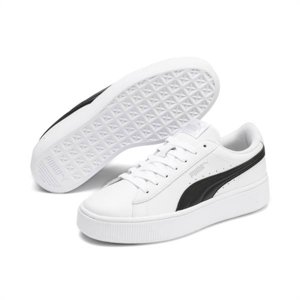 Adidași Puma Vikky Stacked Dama Albi Negrii | PM603VRS