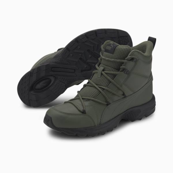 Ghete De Iarna Puma Axis Trail Boot WTR Barbati Verzi Negrii | PM628UTB