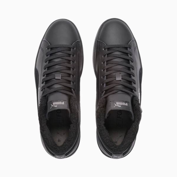 Ghete De Iarna Puma Smash v2 Mid-High Winterized Piele High Tops Barbati Negrii Gri | PM579GQU