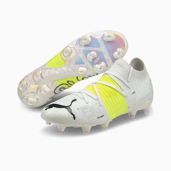 Ghete Fotbal Puma FUTURE Z 1.1 Teaser FG/AG Barbati Albi Galbeni Negrii | PM425IXQ