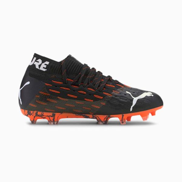 Ghete Fotbal Puma Future 6.1 NETFIT FG/AG Youth Baieti Negrii Albi Portocalii | PM361HAT