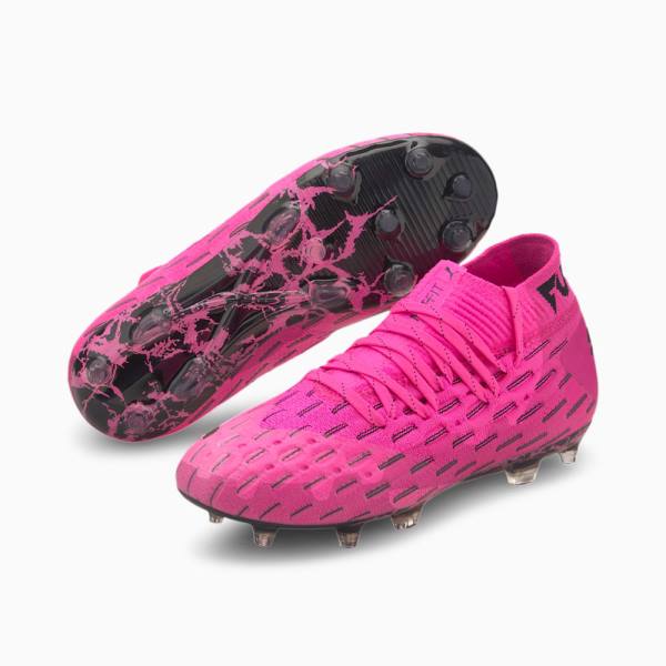 Ghete Fotbal Puma Future 6.1 NETFIT FG/AG Youth Baieti Roz Negrii | PM709YKV