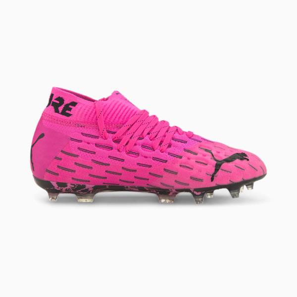 Ghete Fotbal Puma Future 6.1 NETFIT FG/AG Youth Baieti Roz Negrii | PM709YKV