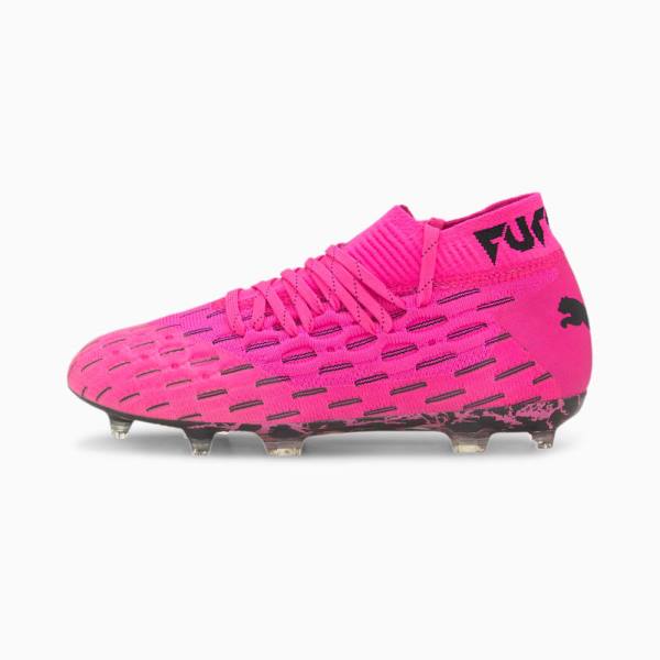 Ghete Fotbal Puma Future 6.1 NETFIT FG/AG Youth Baieti Roz Negrii | PM709YKV