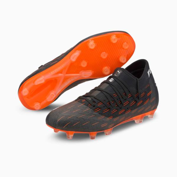 Ghete Fotbal Puma Future 6.2 NETFIT FG/AG Barbati Negrii Albi Portocalii | PM063IVU