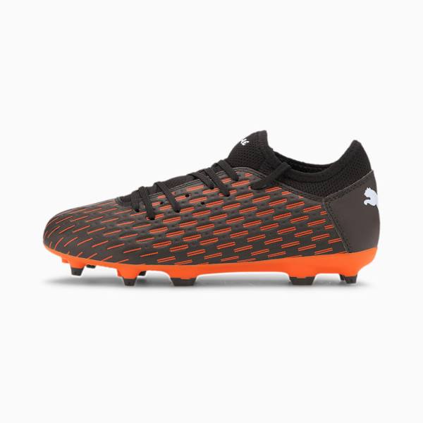 Ghete Fotbal Puma Future 6.4 FG/AG Youth Baieti Negrii Albi Portocalii | PM093CPW