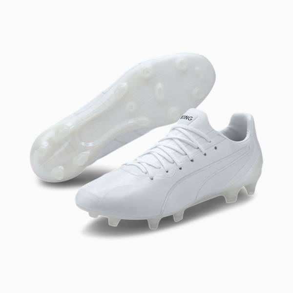 Ghete Fotbal Puma KING Platinum FG/AG Barbati Albi | PM078TCN