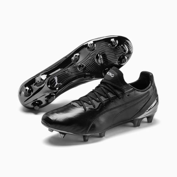 Ghete Fotbal Puma KING Platinum FG/AG Barbati Negrii Albi | PM192UEW