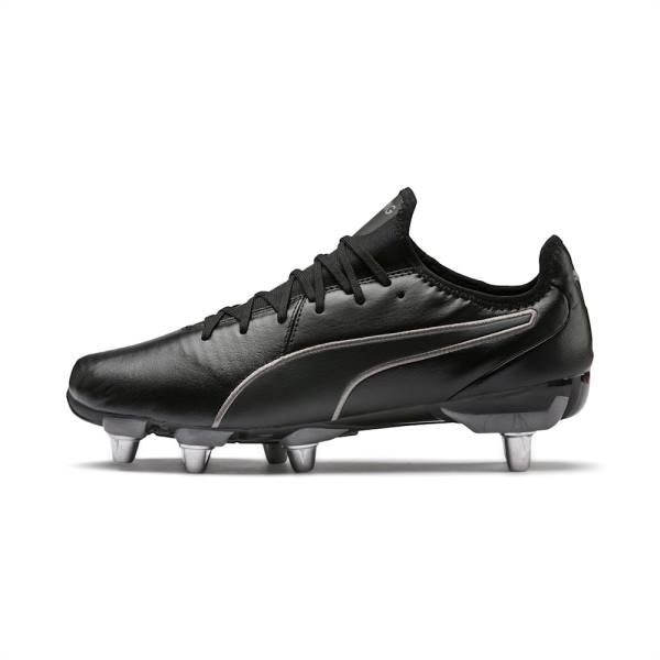 Ghete Fotbal Puma KING Pro H8 Rugby Barbati Negrii Argintii | PM173EML