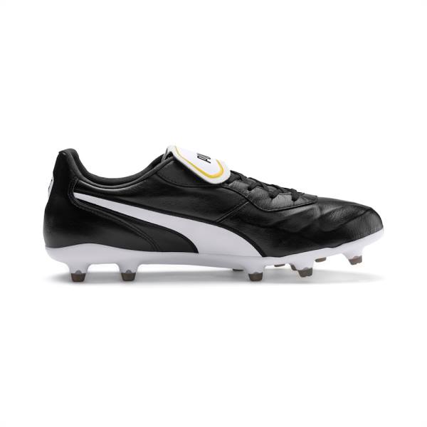 Ghete Fotbal Puma KING Top FG Barbati Negrii Albi | PM528VMD