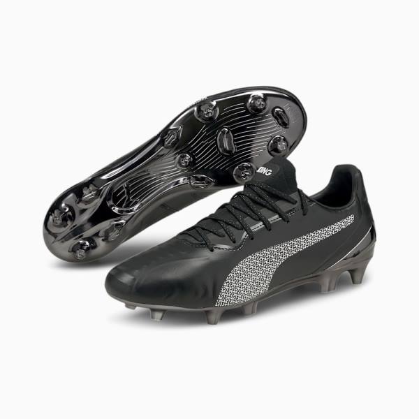 Ghete Fotbal Puma King Platinum Neymar Jr. FG/AG Barbati Negrii Albi | PM654NAD